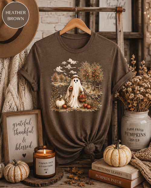 Apple Picking Ghost Autumn Tee
