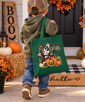 Christian Fall Candy Tote Bag for Boys | Fall-O-Ween Jesus Goat Bag | Dinosaur Trick or Treat Bag | Kids Fall Festival Tote