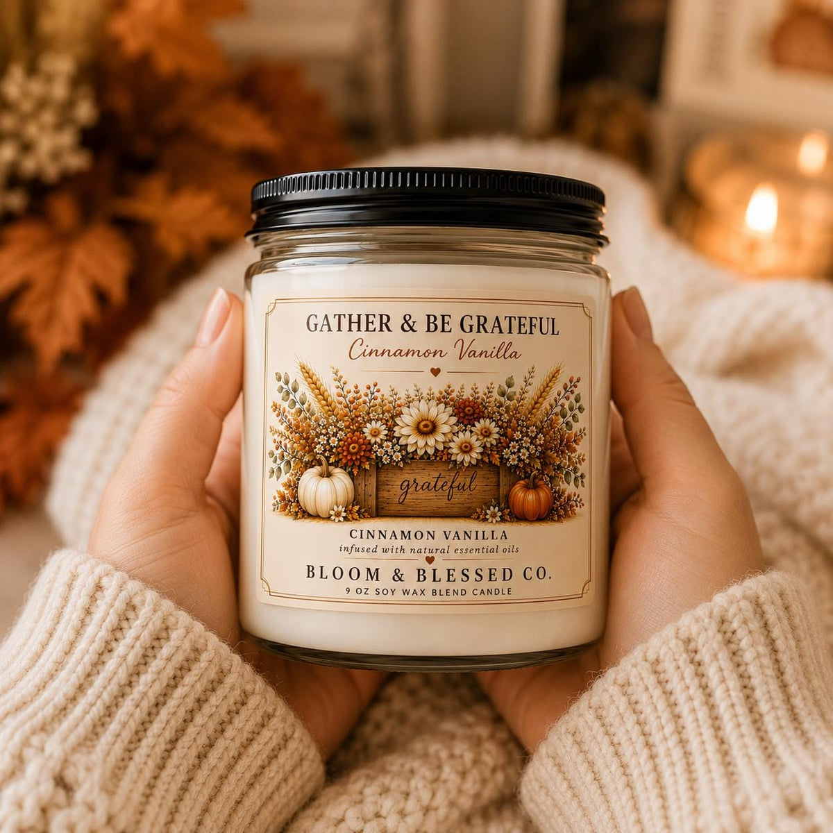 Gather & Be Grateful Cinnamon Vanilla Candle