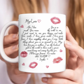 Personalized Love Letter Coffee Mug | Custom Gift for Husband or Boyfriend