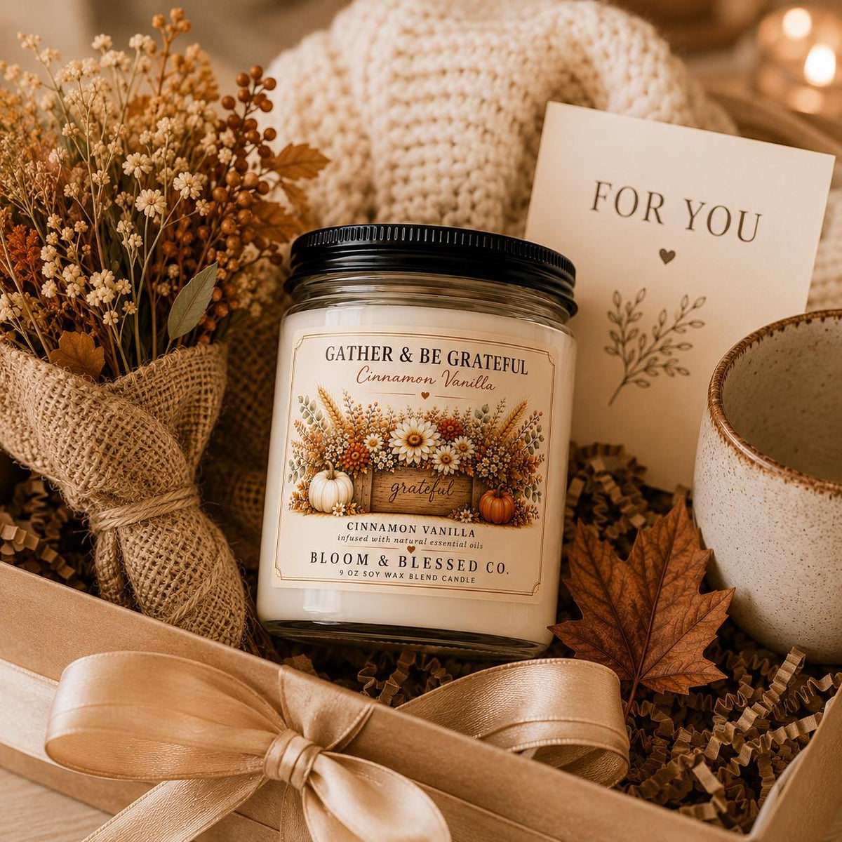 Gather & Be Grateful Cinnamon Vanilla Candle