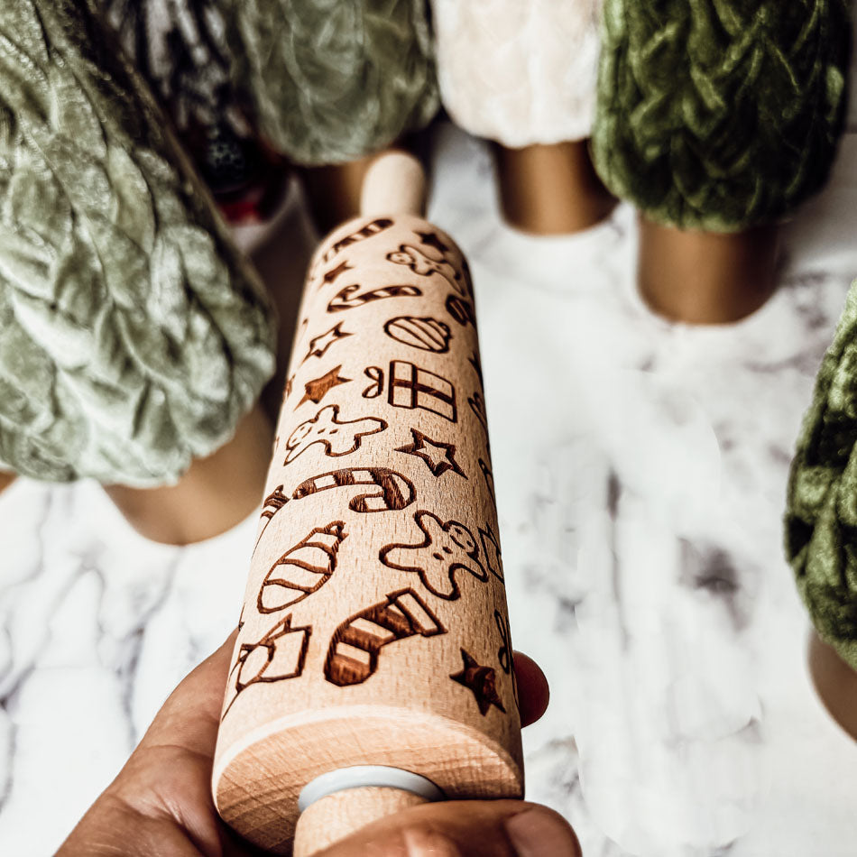 Christmas Engraved Rolling Pin Set