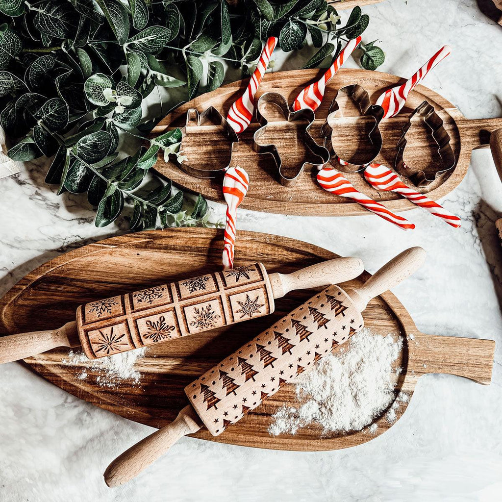 Christmas Engraved Rolling Pin Set