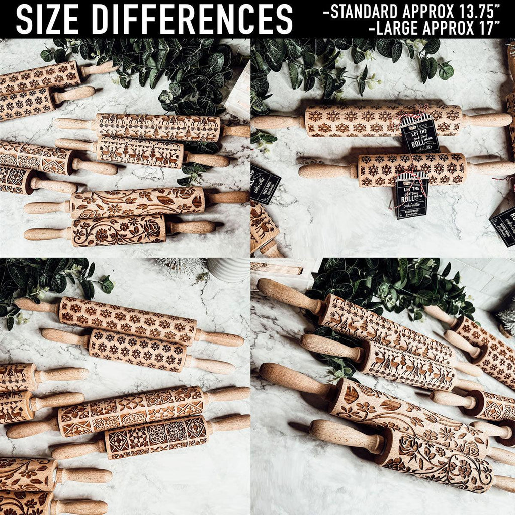 Christmas Engraved Rolling Pin Set