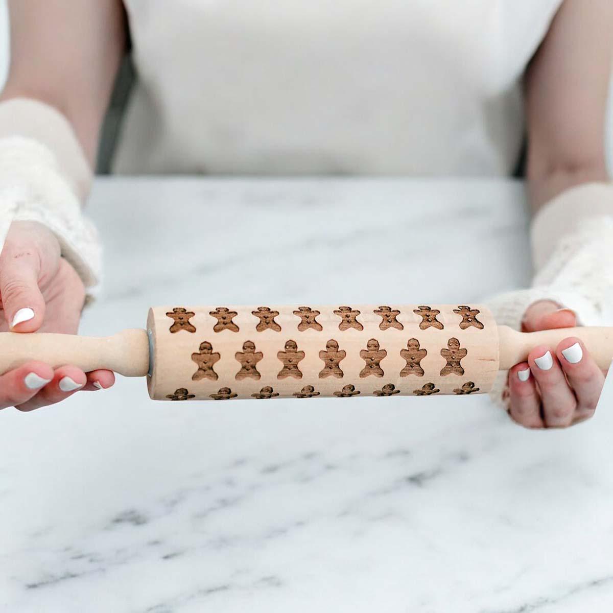 Christmas Engraved Rolling Pin Set