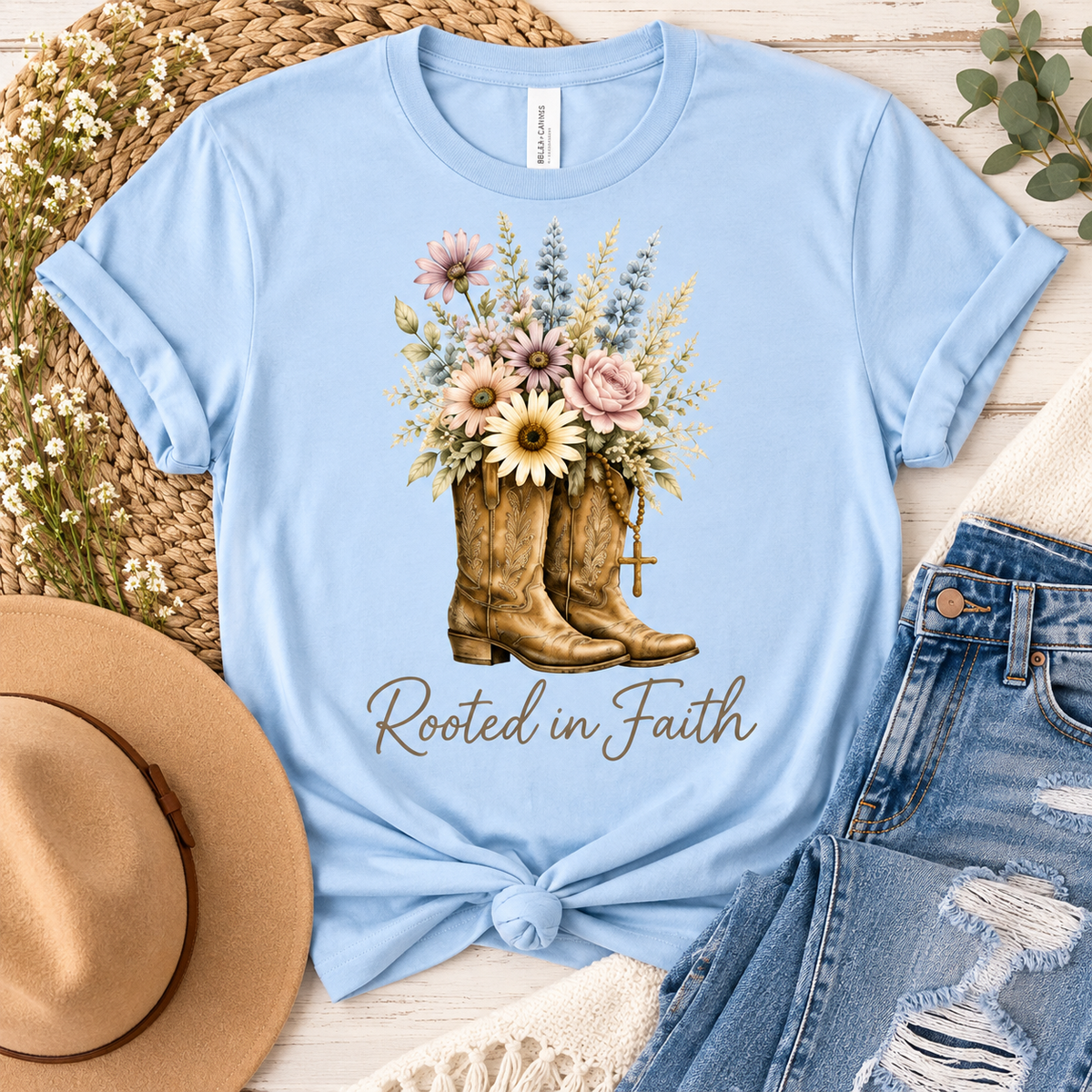 Rooted in Christ Christian Tee