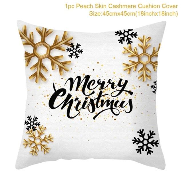Christmas Pillowcase Merry Christmas Decor For Home Red Green Christmas Pillow Covers Vintage Red Xmas Tree Rustic Home Decorative Cushion Cover 45x45cm Ornament Navidad Gifts New Year 2022