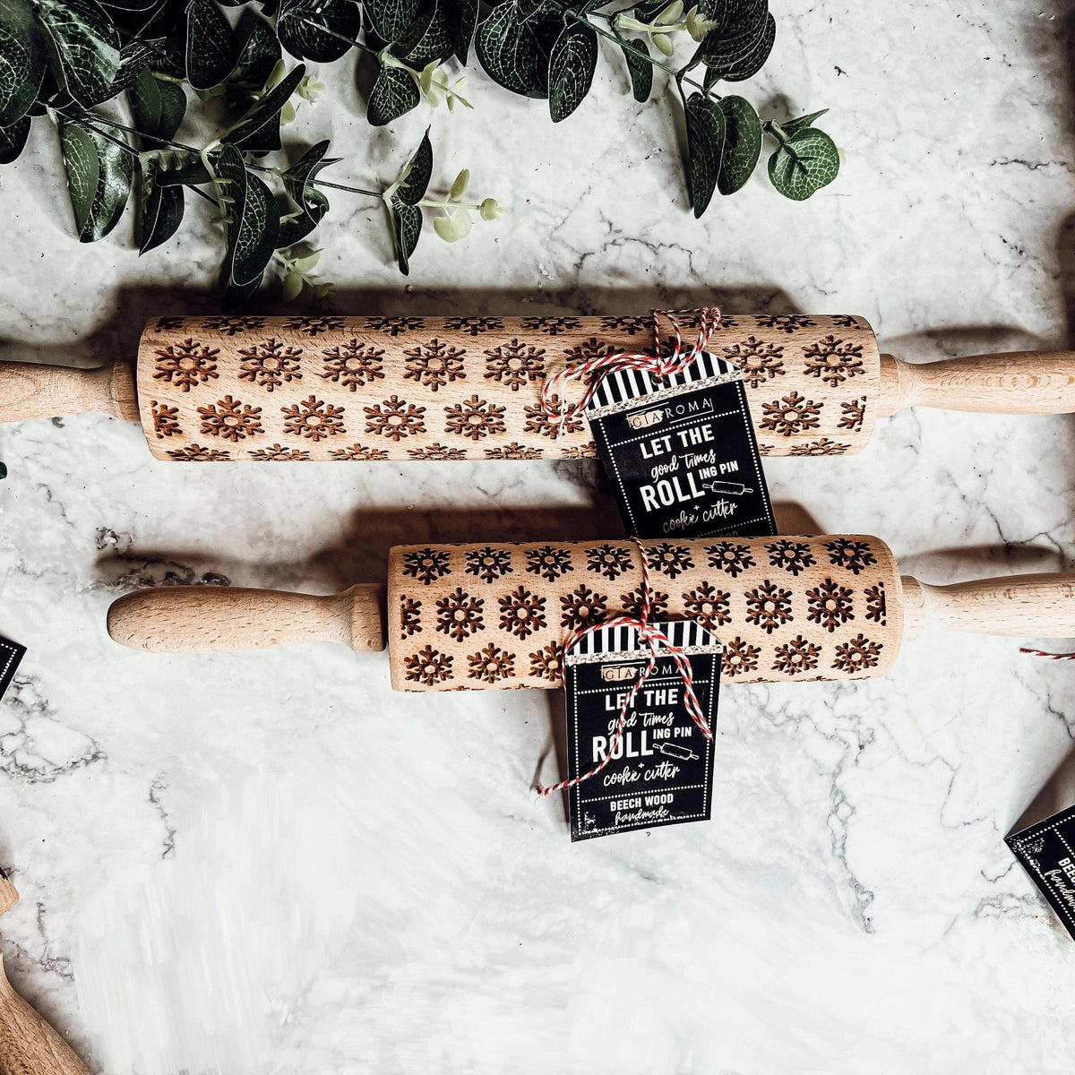 Christmas Engraved Rolling Pin Set
