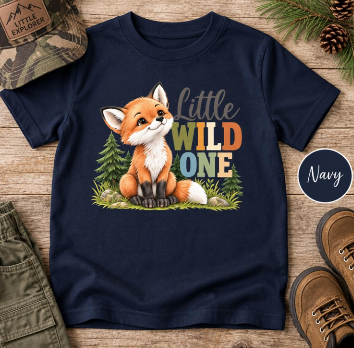 Little Wild One Toddler Fox Tee