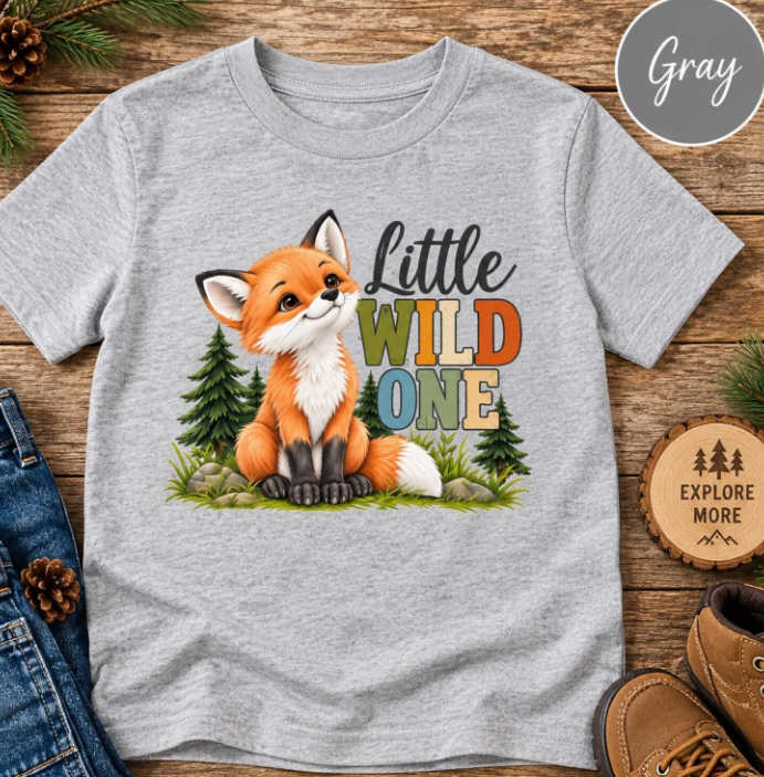 Little Wild One Toddler Fox Tee