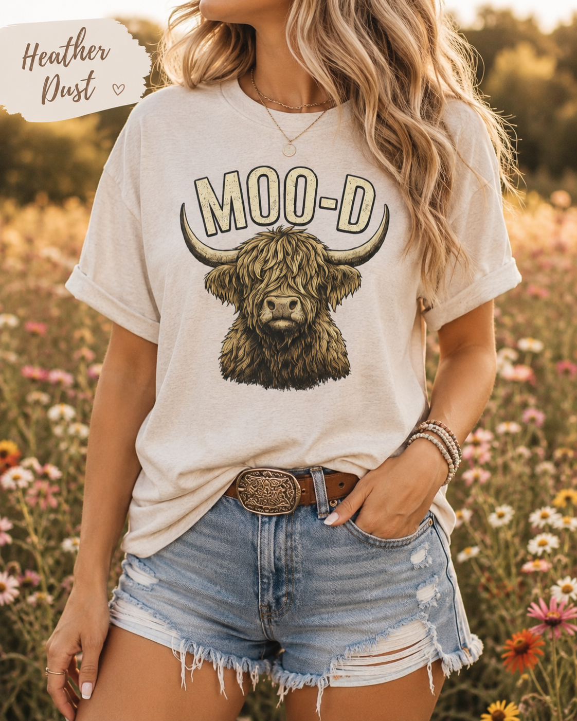Highland Cow MOO-D Western Tee