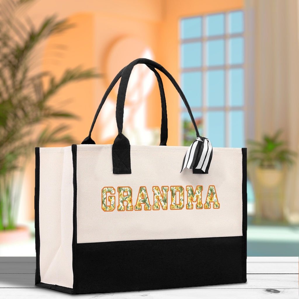 Gaga Gram Mimi Nana Grandma Canvas Tote Bag Grandma's Getaway Bag Grandma Gift Bag Mothers Day Gift Bag Grandma Beach Bag Gift for Grandma