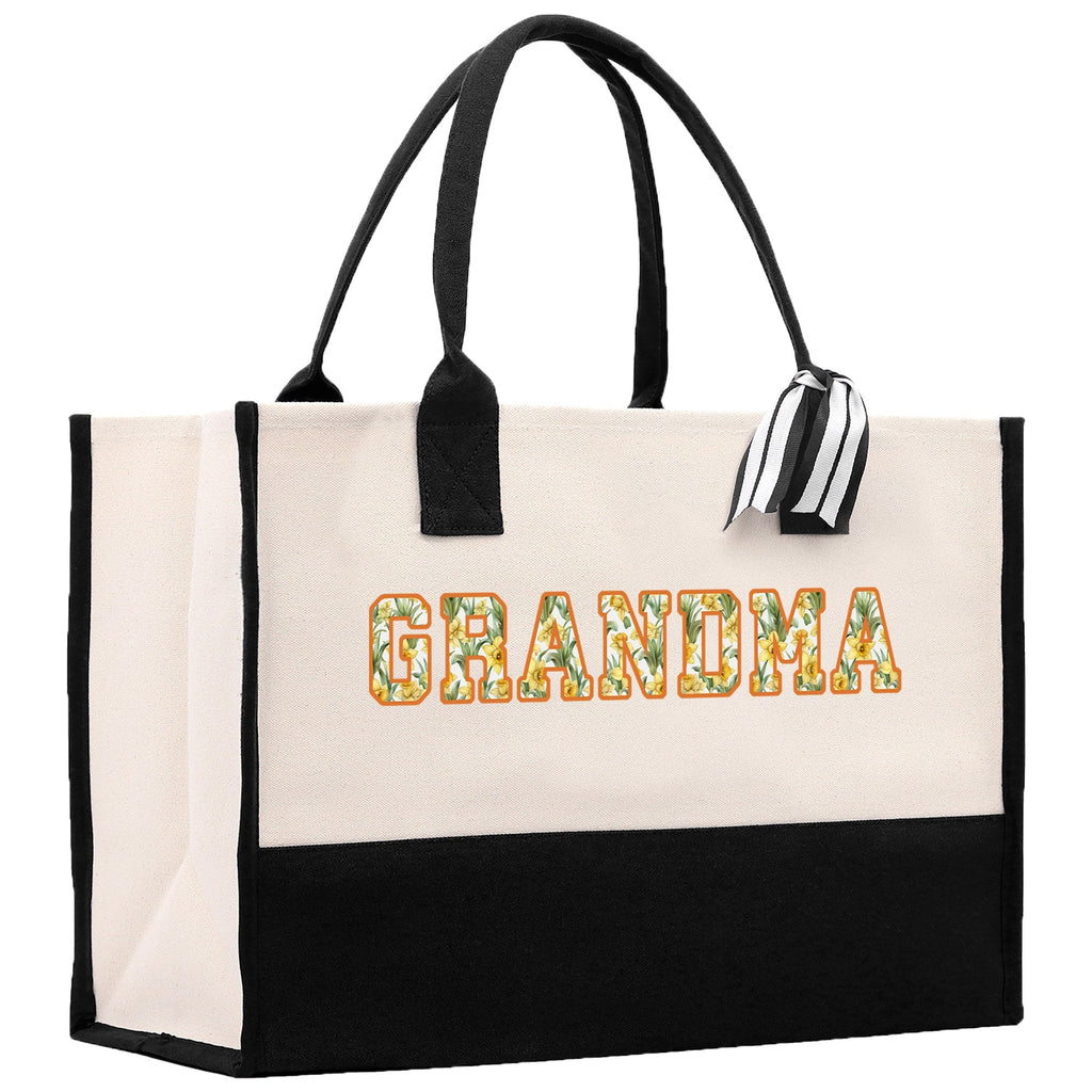 Gaga Gram Mimi Nana Grandma Canvas Tote Bag Grandma's Getaway Bag Grandma Gift Bag Mothers Day Gift Bag Grandma Beach Bag Gift for Grandma