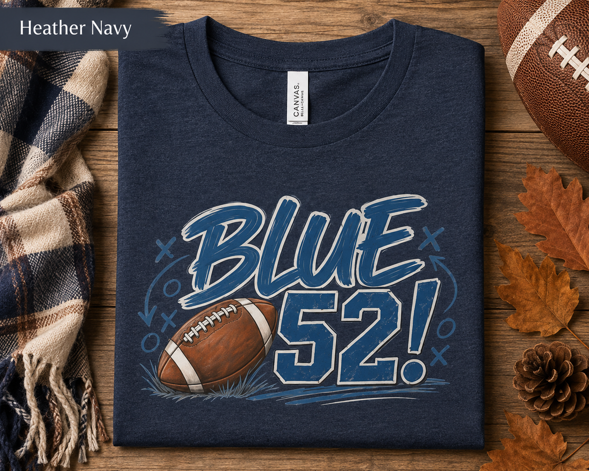 Blue 52 Football Game Day Tee