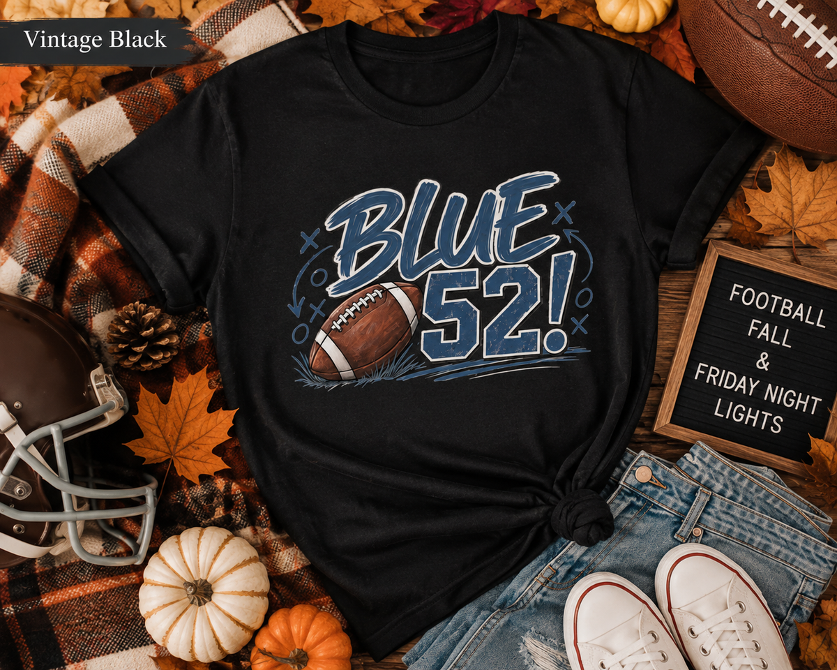 Blue 52 Football Game Day Tee