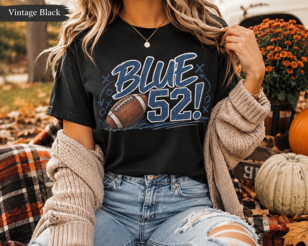 Blue 52 Football Game Day Tee