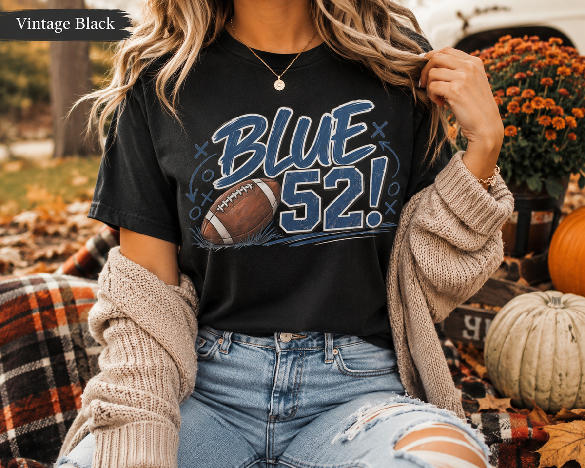 Blue 52 Football Game Day Tee