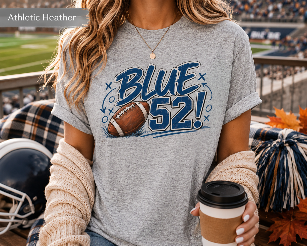 Blue 52 Football Game Day Tee