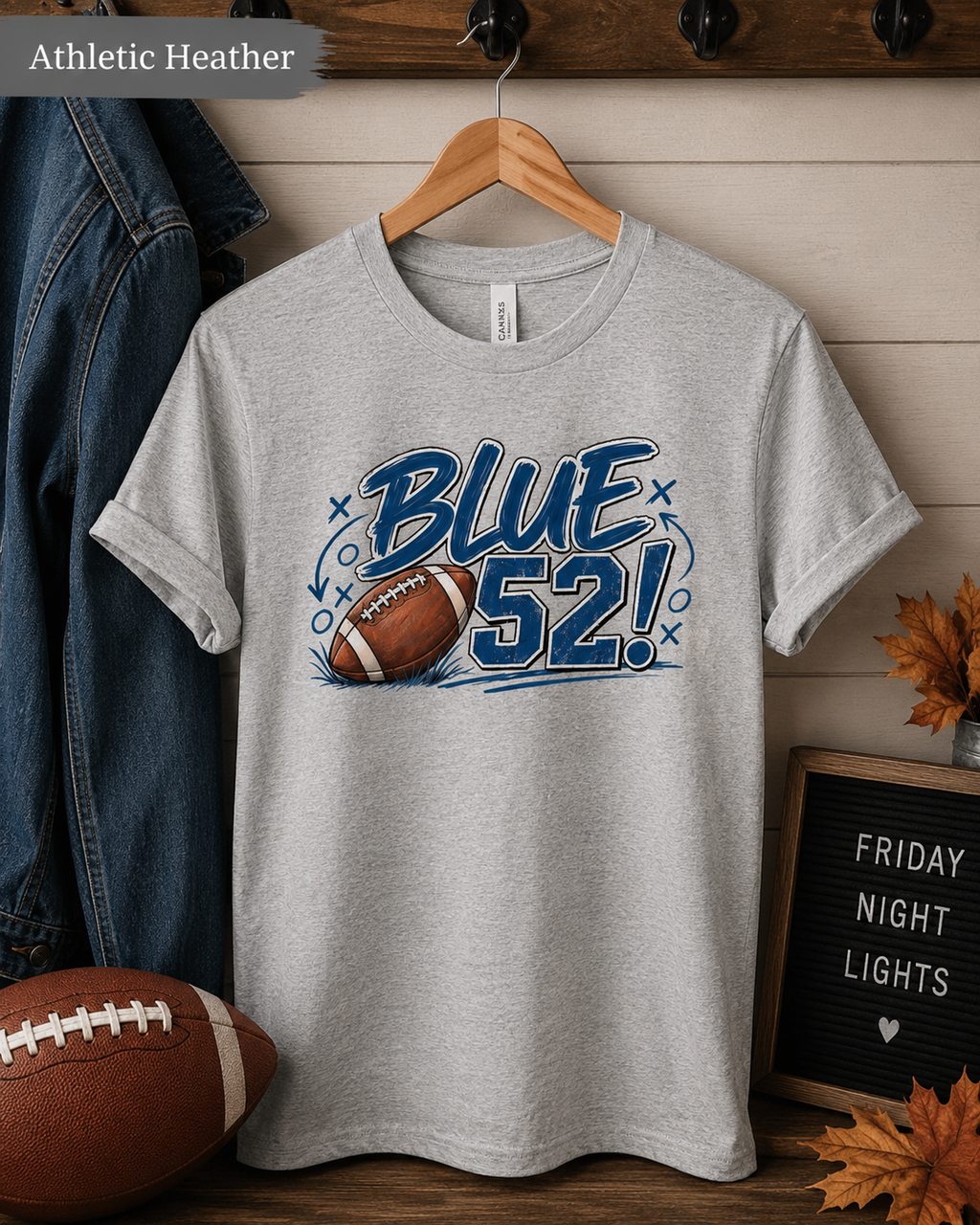 Blue 52 Football Game Day Tee