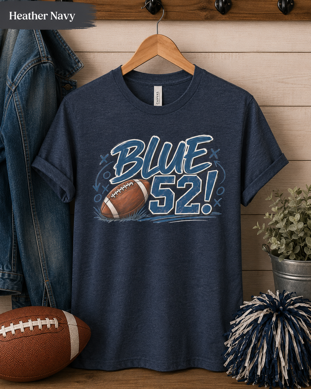Blue 52 Football Game Day Tee