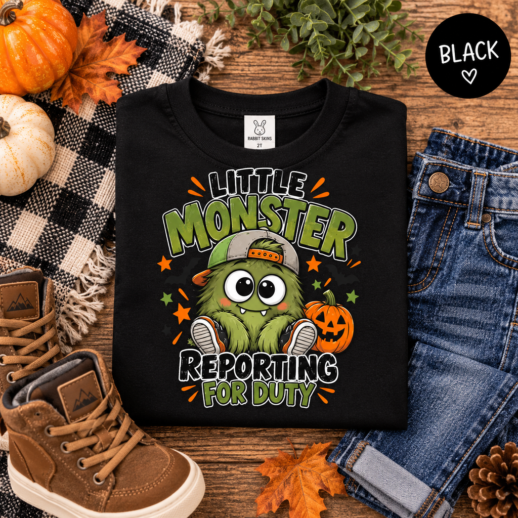 Little Monster Reporting for Duty Toddler Tee