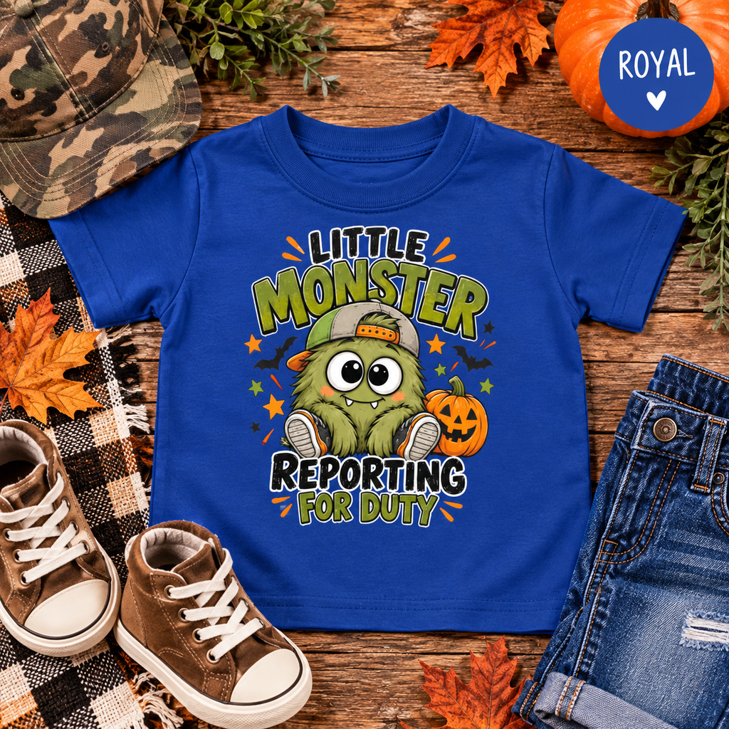 Little Monster Reporting for Duty Toddler Tee
