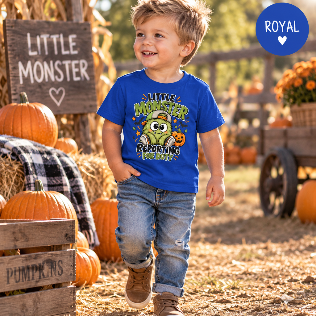 Little Monster Reporting for Duty Toddler Tee