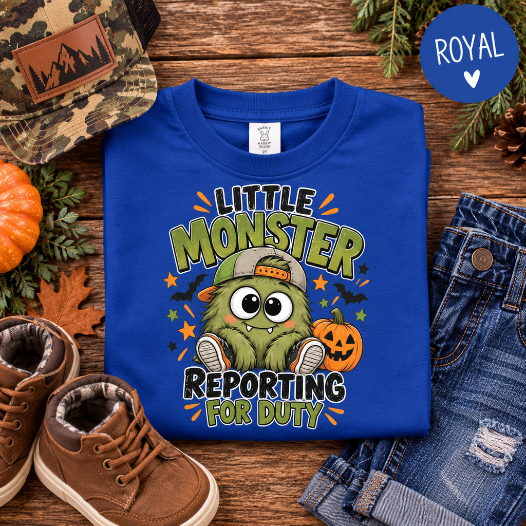 Little Monster Reporting for Duty Toddler Tee