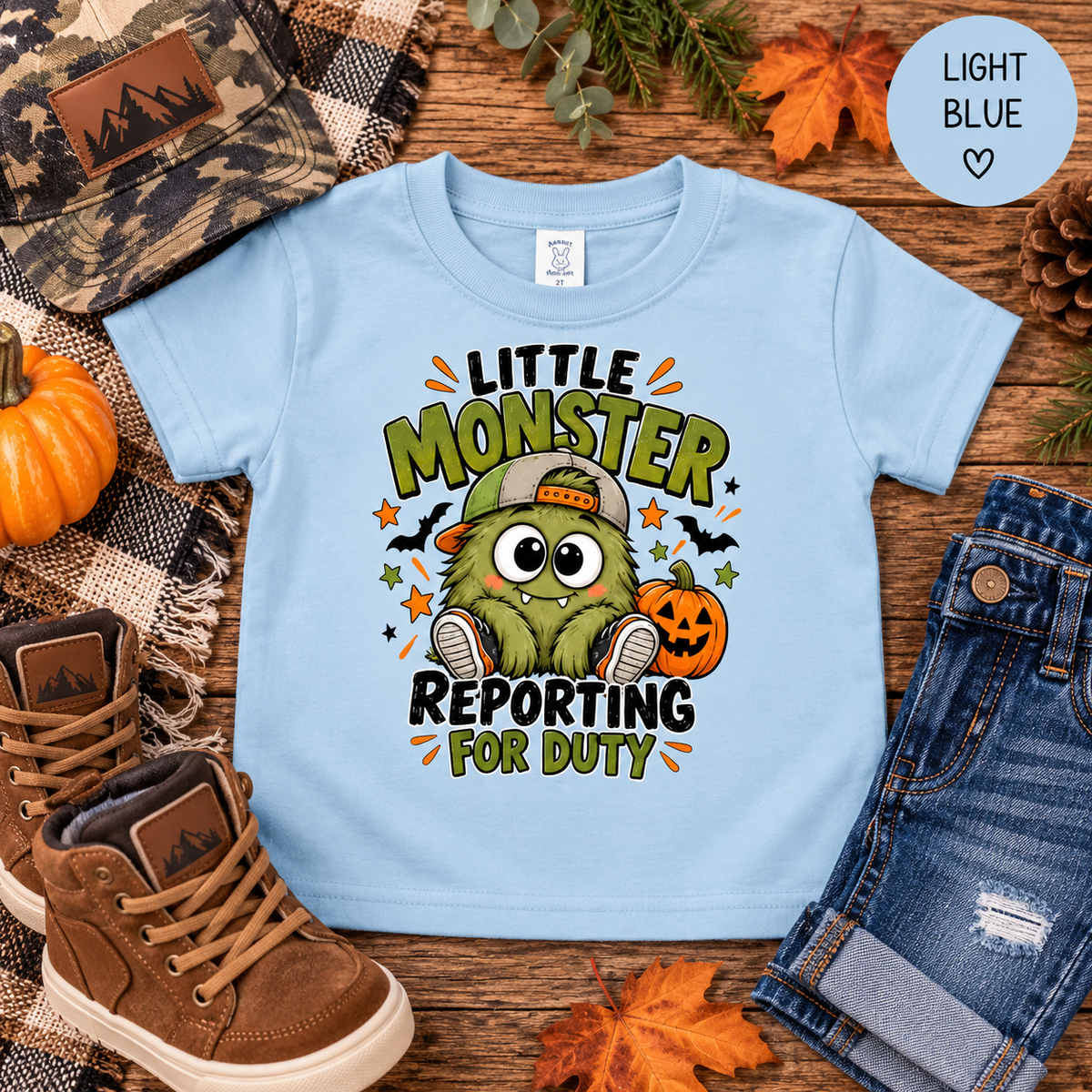 Little Monster Reporting for Duty Toddler Tee