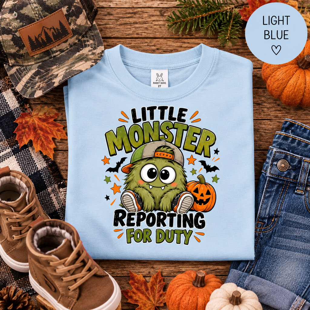 Little Monster Reporting for Duty Toddler Tee
