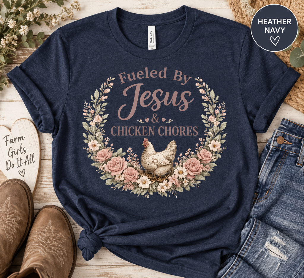 Fueled by Jesus & Chicken Chores Tee