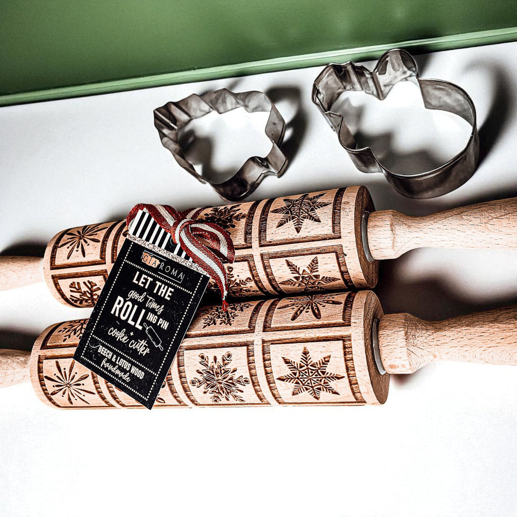 Christmas Engraved Rolling Pin Set
