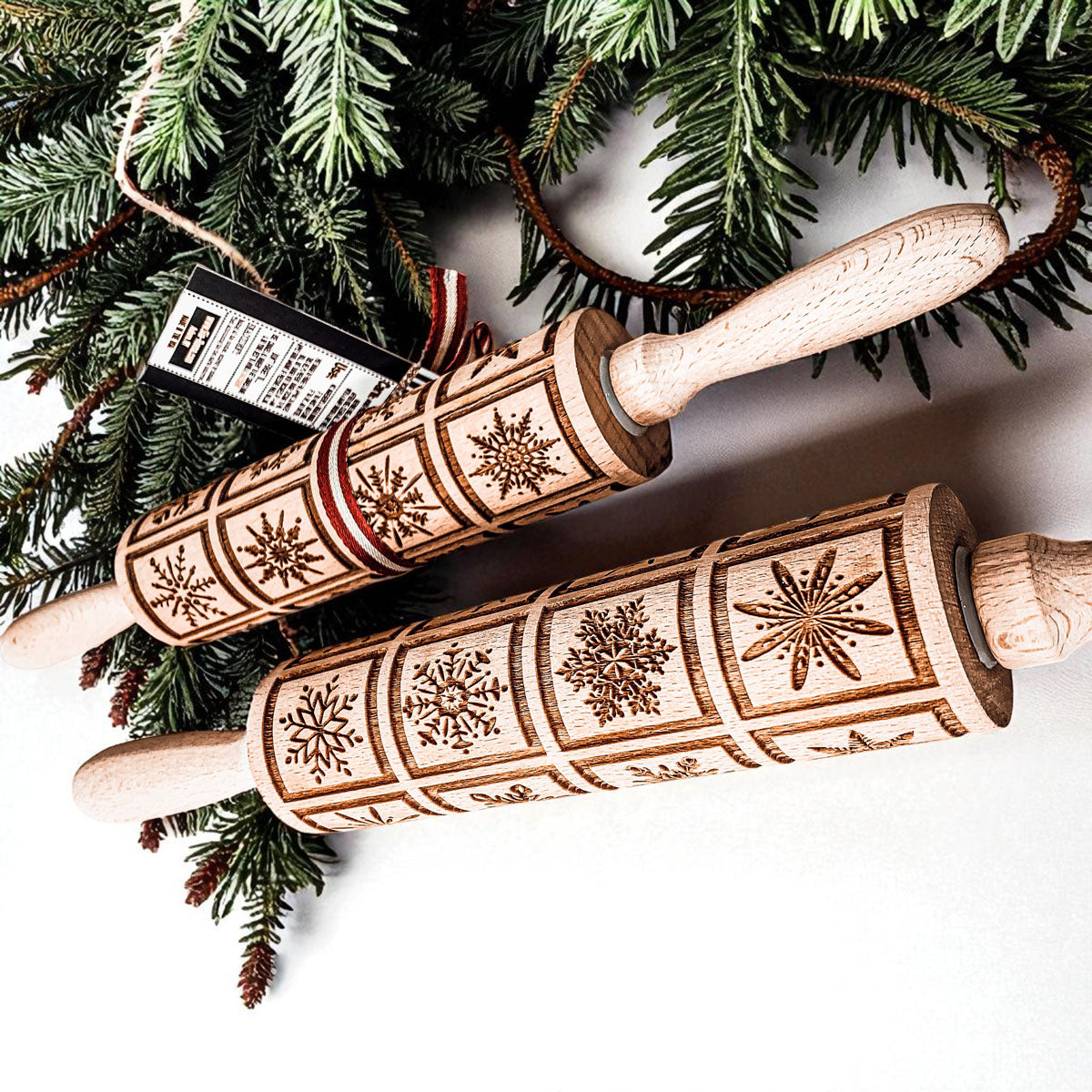 Christmas Engraved Rolling Pin Set