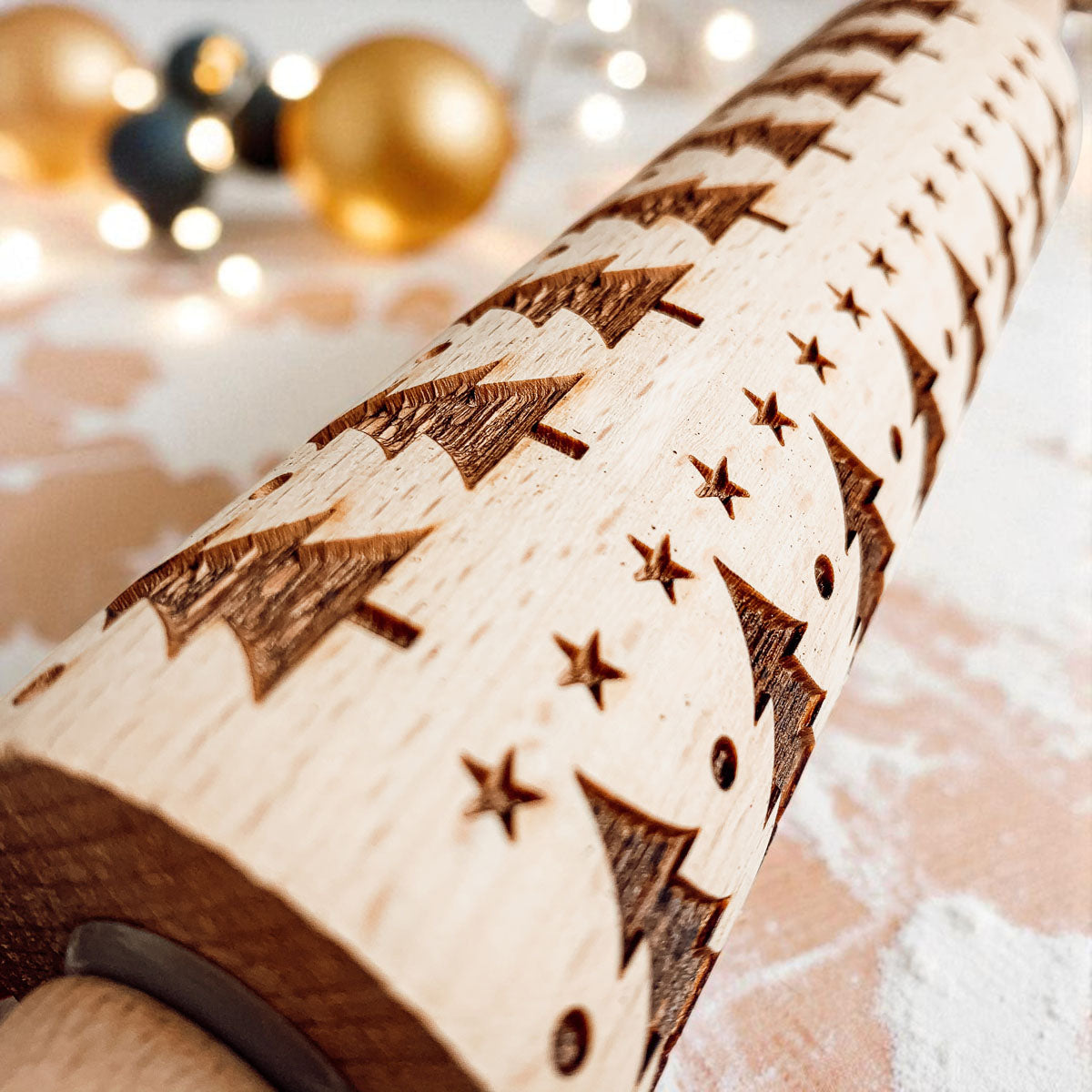 Christmas Engraved Rolling Pin Set