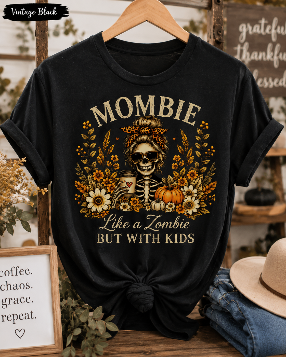Mombie Halloween Mom Tee