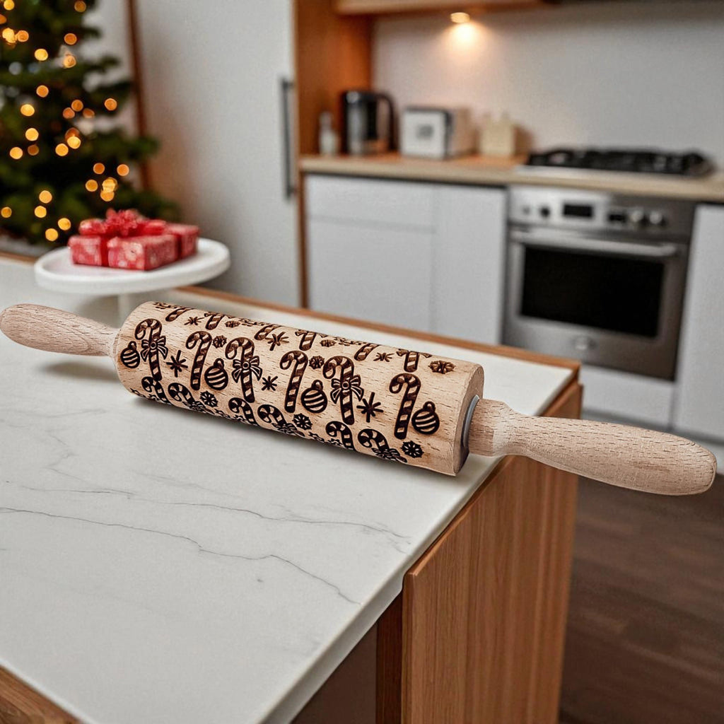 Christmas Engraved Rolling Pin Set
