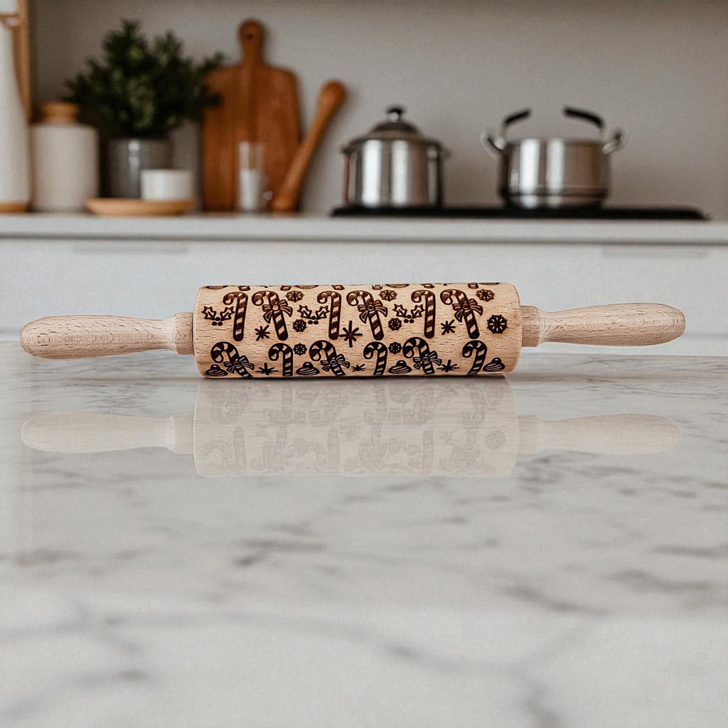 Christmas Engraved Rolling Pin Set