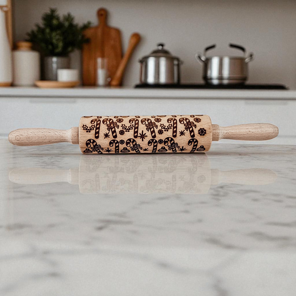 Christmas Engraved Rolling Pin Set