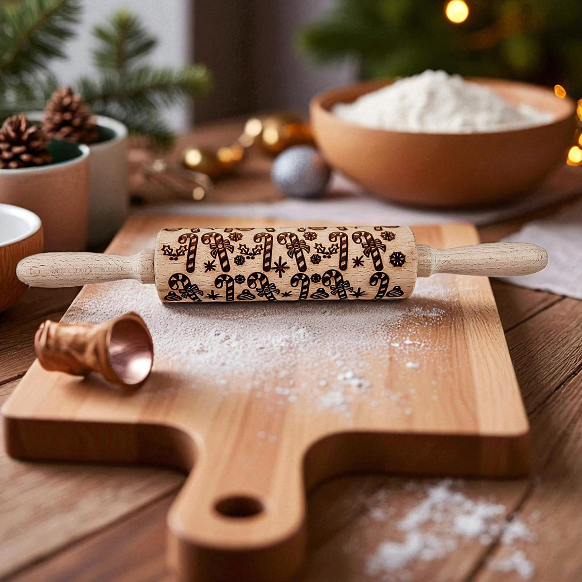 Christmas Engraved Rolling Pin Set