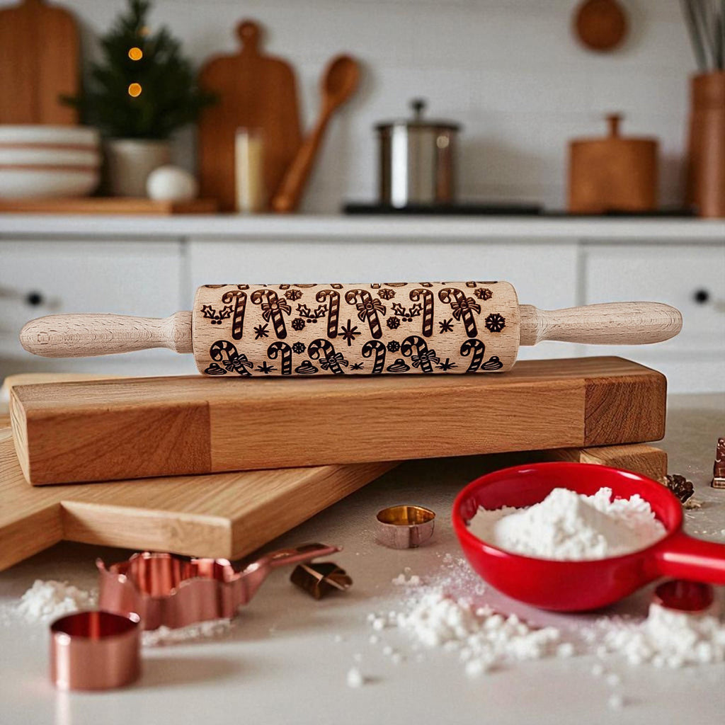 Christmas Engraved Rolling Pin Set