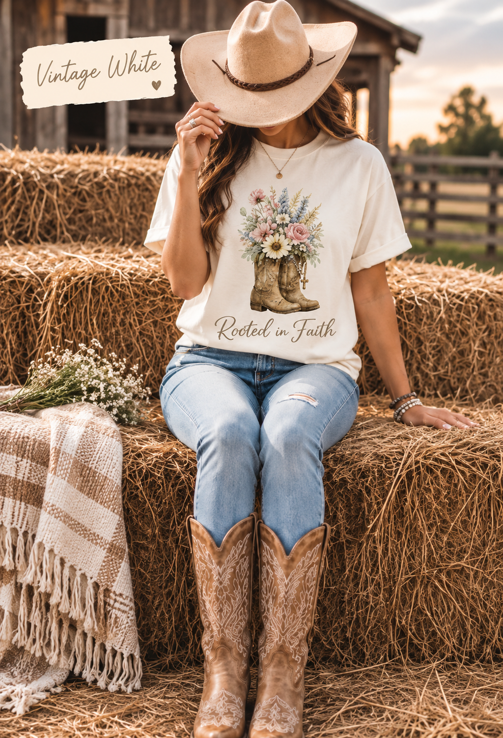 Rooted in Christ Christian Tee