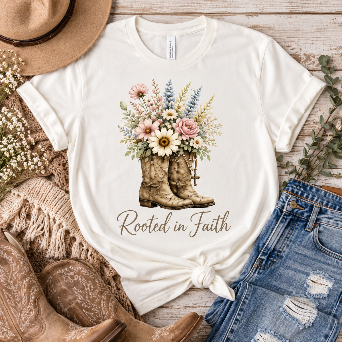 Rooted in Christ Christian Tee
